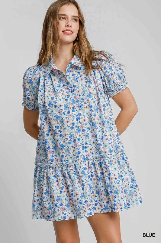 Blue Floral Dress