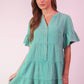 ND31579X-PLUS SIZE Mineral Washed Woven Mini Dress