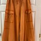 Rust Wide Leg Pants
