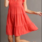 Coral Pink Flutter Sleeve Dress