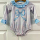 Pink and Blue Bow Onesie