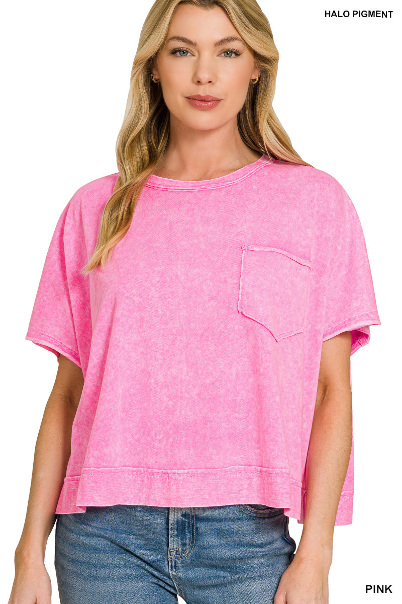 Acid Wash Pocket Top