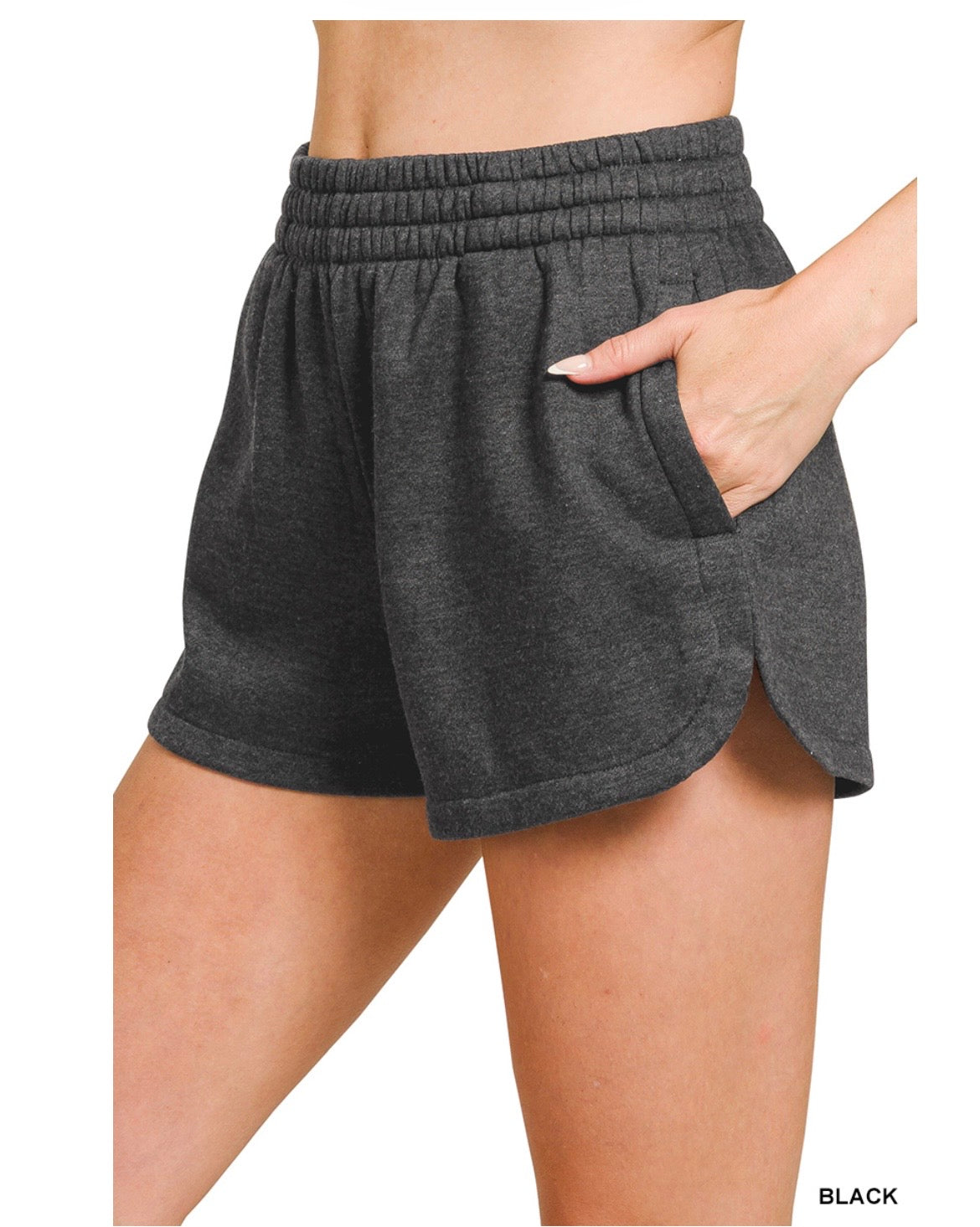 Acid Wash Elastic Shorts