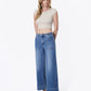 HIGH RISE DOUBLE CUFFED BAGGY WIDE JEANS