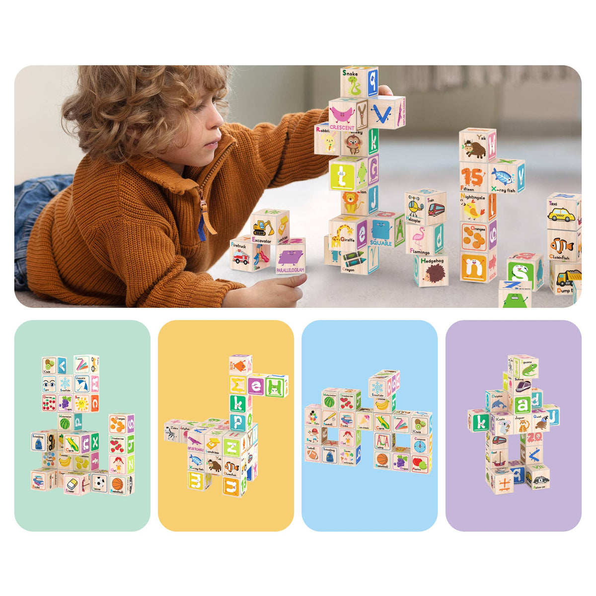 PicassoTiles 36pc 1" Magnetic Cubes Set