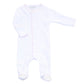 Solid Essentials White Pink Trim Footie