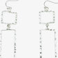 Silver Rectangle Dangle Earrings