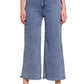 Raw Hem Wide Leg Jeans