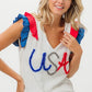 Patriotic Color-block Top￼