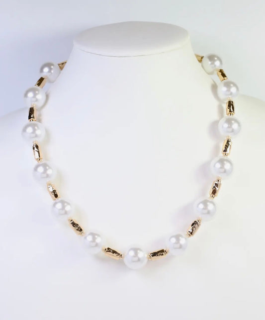 Gold Pearl Necklace