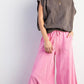Barbie Pink Washed Terry Wide Leg Pants