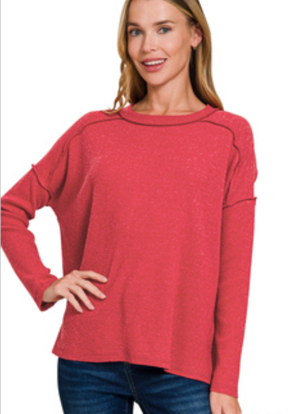 Corded Long Sleeve Top