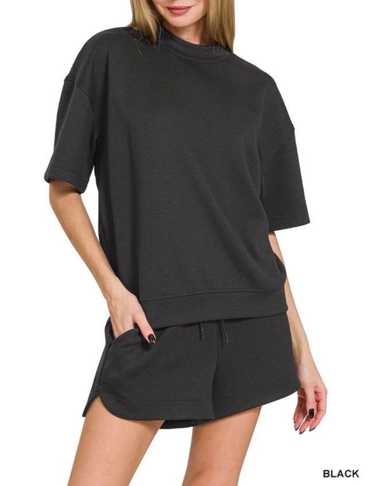 Black Shorts Set