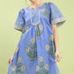 Floral Block Printed Babydoll Dress