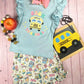 Back to School Ruffled Shorts Set