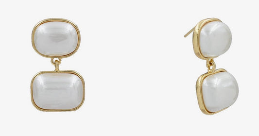Double Pearl Earrings