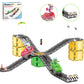 PicassoTiles Race Car Track Slider Racing Building Set