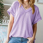 Ribbed V-Neck Top