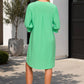 Smocked Sleeve Lizzy Collar Wrinkle Free Dress