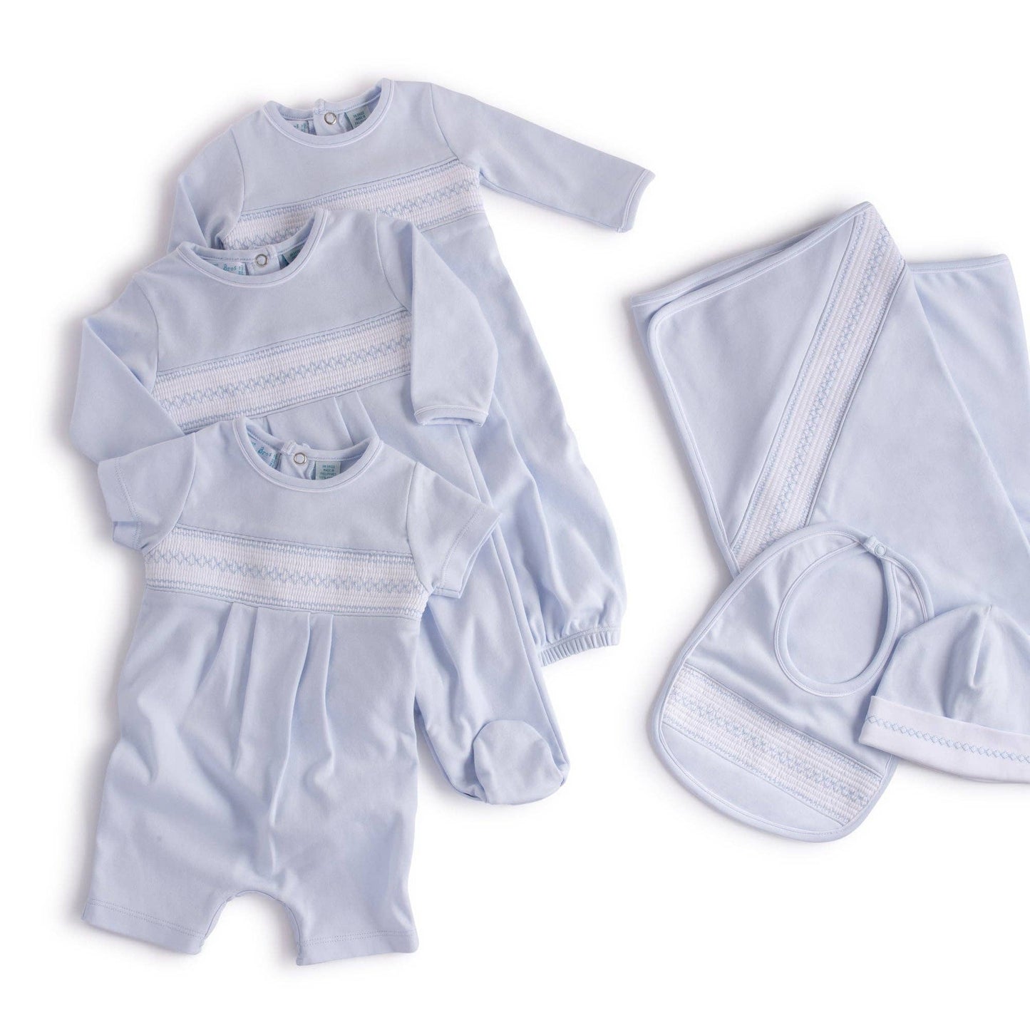 Baby Boy's Smocked Argyle Bib