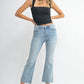 DP674 - LT - High Rise Crop Flare w/ Distressed Hem