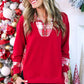 Red Christmas Plaid Pullover