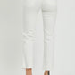 White Raw Hem Jeans