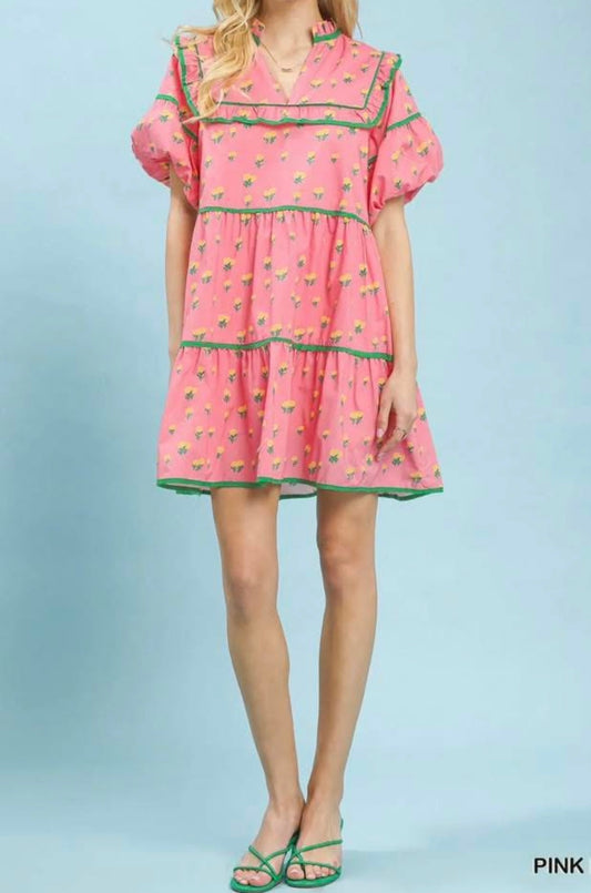 Pink Floral Dress
