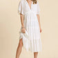 White Ruffle Tiered Dress