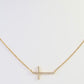 Side Cross Necklace