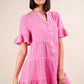 ND31579X-PLUS SIZE Mineral Washed Woven Mini Dress