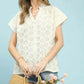 Lace Button Front Top