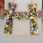 Colorful Cross Earrings