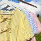 Bow Tie Front Striped Baby Doll Mini Dress VD82683