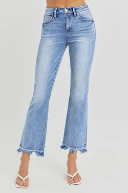 High Rise Cropped Slim Jeans