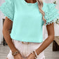 Layered Ric Rac Cap Sleeve Frilled Neck Blouse