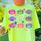 Neon Football Helmets Tee