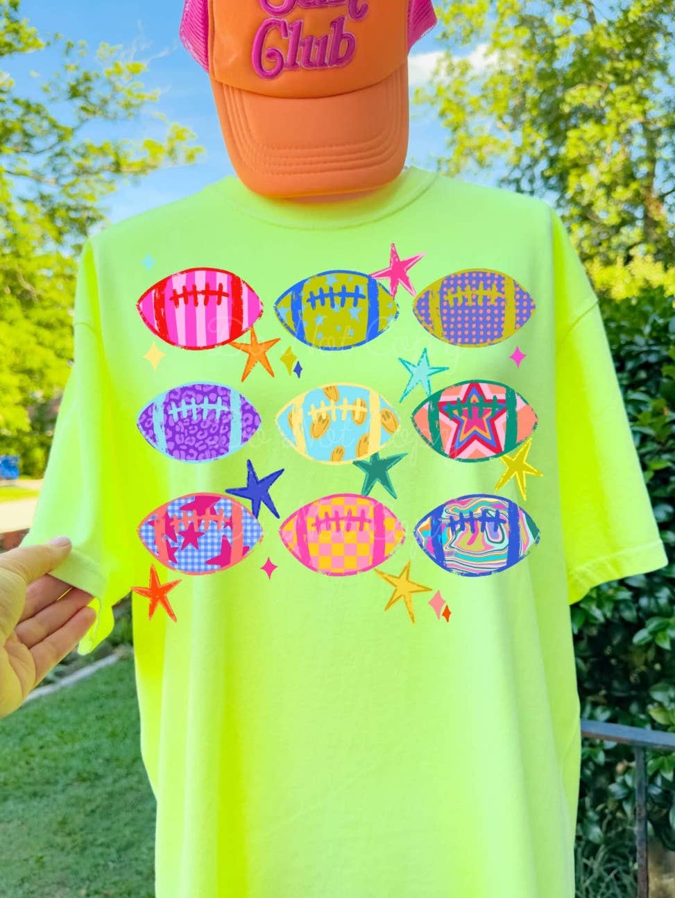 Neon Football Helmets Tee
