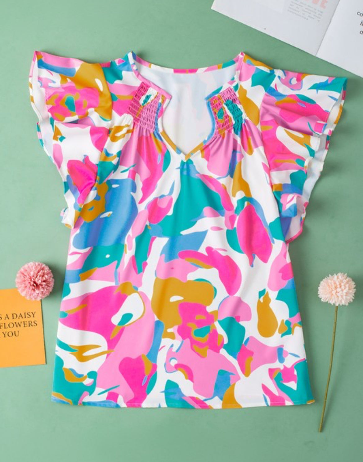 Colorful Abstract Blouse
