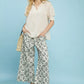Seersucker Puff Sleeve Blouse
