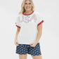Navy Blue & White Star Shorts