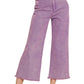 Raw Hem Wide Leg Jeans