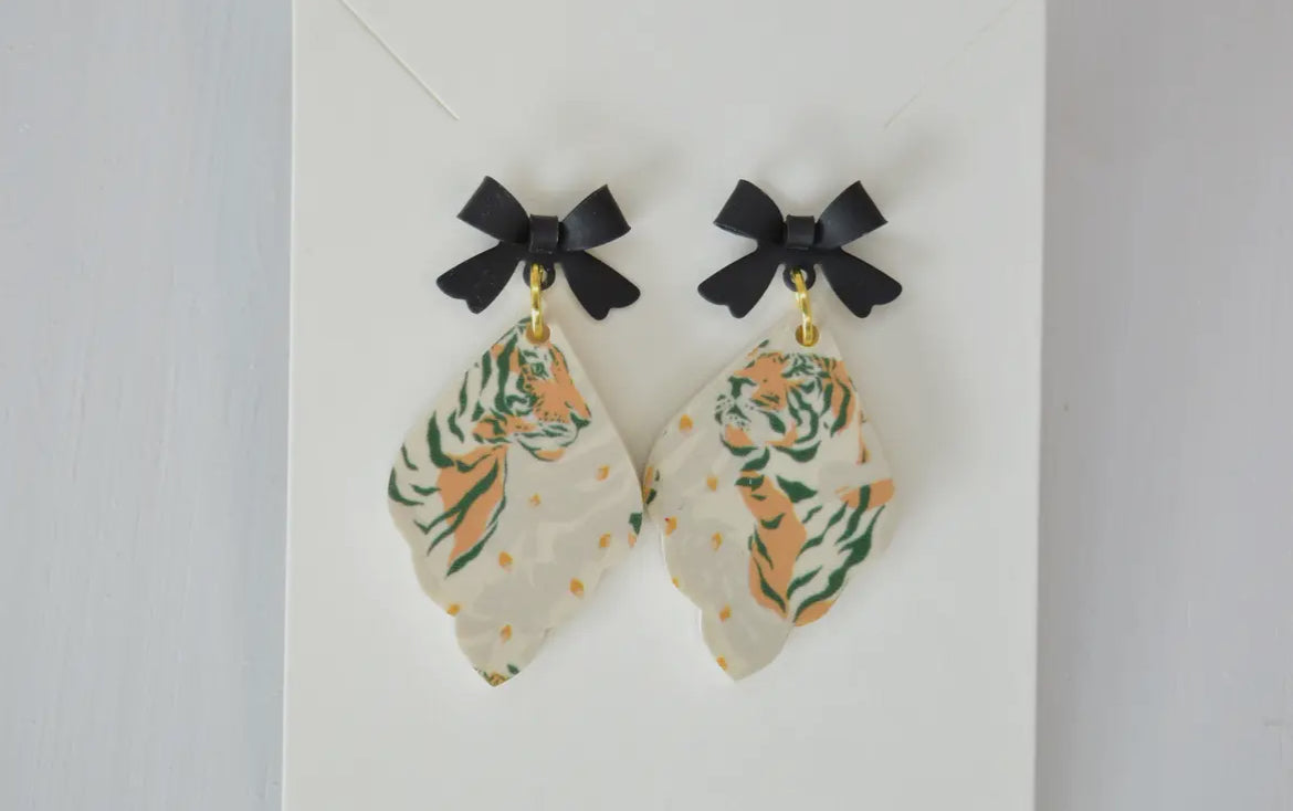 Tiger Dangle Earrings