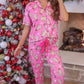 Pink 2pc Christmas Tree Cake Pajamas