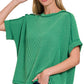 Ribbed Short Sleeve Top