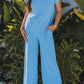 Blue Ribbed Pants Set