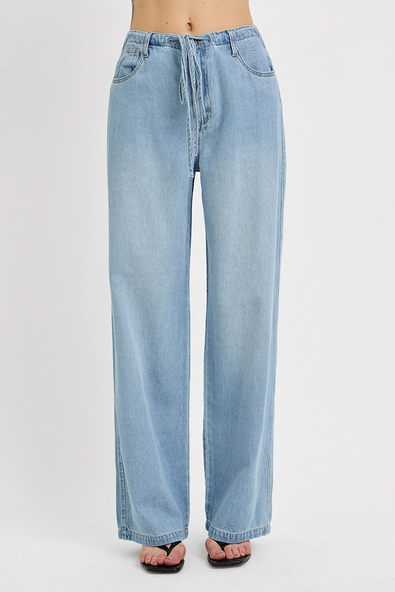 High Rise Ankle Wide Baggy Jeans