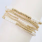 Gold & White Pearl Bracelet Set