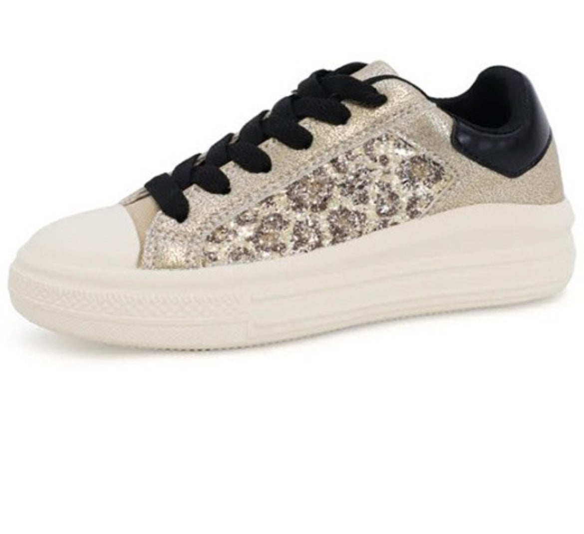 Gold Leopard Sneakers