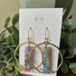 Jessica Gold Alloy Hoop Earrings with Risen Bar